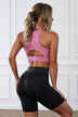 Cutout Racerback Sports Bra - Minihomy