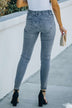 Ankle-Length Skinny Jeans with Pockets - Minihomy