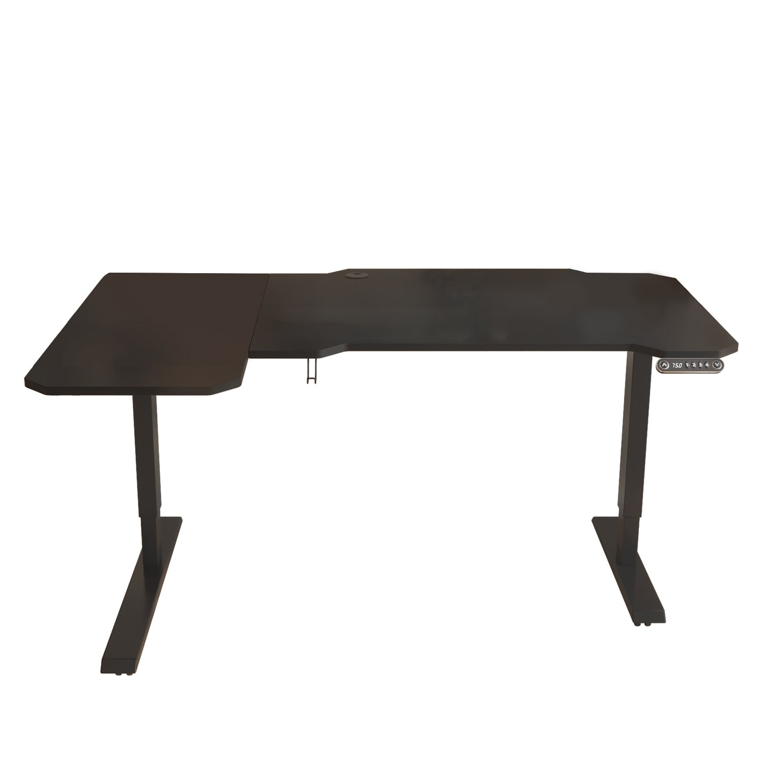 59" Adjustable Black L Shape Standing Desk - Minihomy