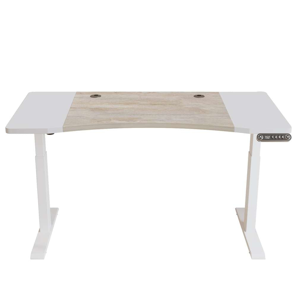 63" Adjustable White Unique Standing Desk - Minihomy