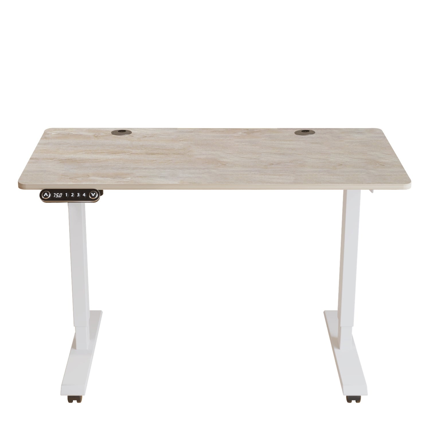 48" Adjustable Light Khaki And White Standing Desk - Minihomy