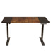 55" Adjustable Brown And Black And Black Standing Desk - Minihomy