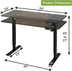 55" Adjustable Brown And Black And Black Standing Desk - Minihomy