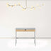36" Gray and Natural Writing Desk - Minihomy