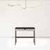 36" Brown and White Writing Desk - Minihomy
