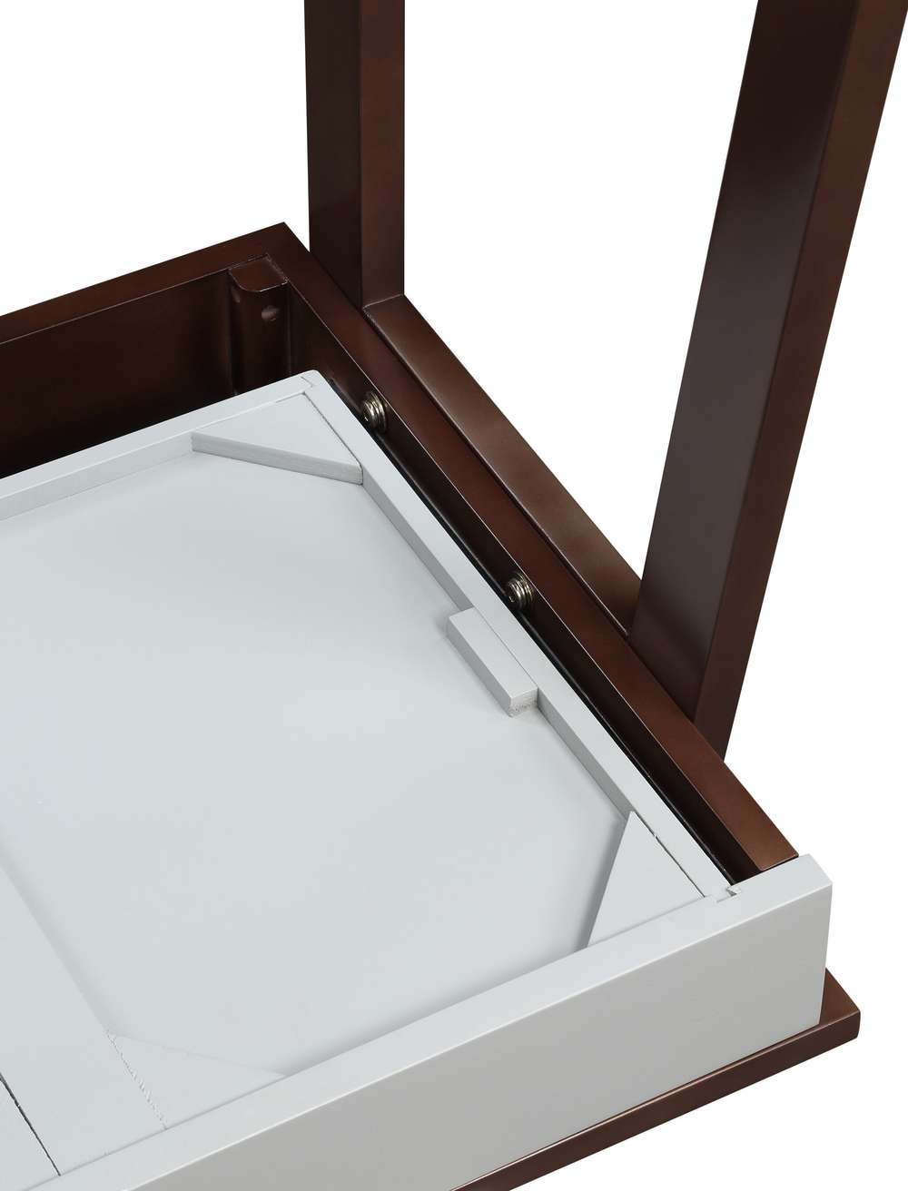 36" Brown and White Writing Desk - Minihomy