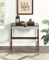 36" Brown and White Writing Desk - Minihomy