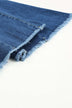 Asymmetrical Raw Hem Bell Bottom Jeans - Minihomy