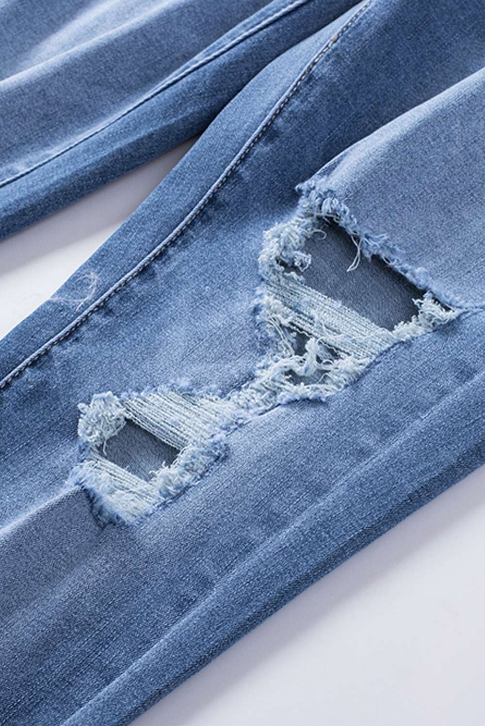 High-Rise Waist Distressed Skinny Jeans - Minihomy