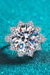 10 Carat Moissanite Flower-Shaped Ring - Minihomy