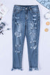 Distressed Frayed Hem Cropped Jeans - Minihomy