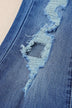 Distressed Frayed Hem Flare Jeans - Minihomy