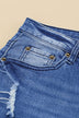 Distressed Flare Leg Jeans with Pockets - Minihomy