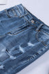 Distressed Frayed Hem Cropped Jeans - Minihomy