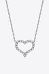 1 Carat Moissanite Heart Pendant Chain-Link Necklace - Minihomy