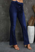 Belted Bell Bottom Jeans - Minihomy
