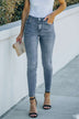 Ankle-Length Skinny Jeans with Pockets - Minihomy