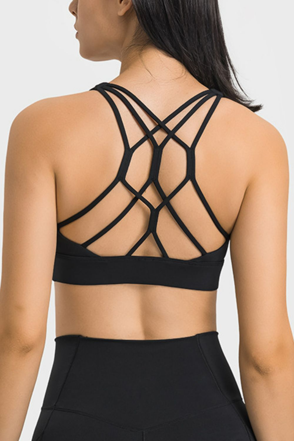 Breathable Crisscross Back Sports Bra - Minihomy