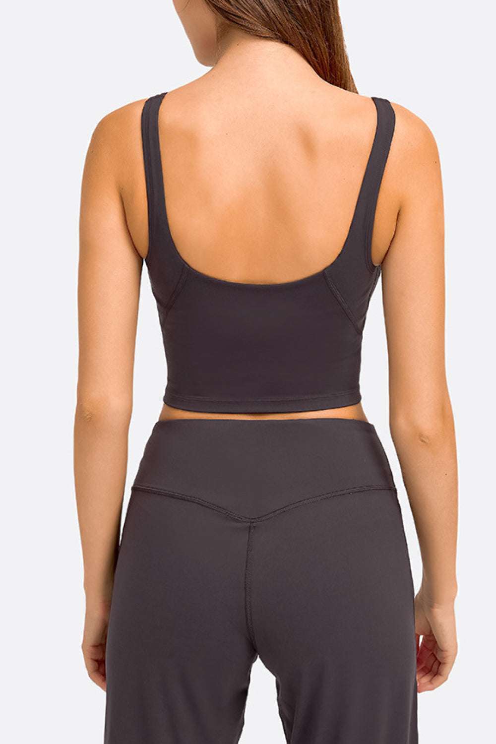 Deep V-Neck Crop Sports Bra - Minihomy