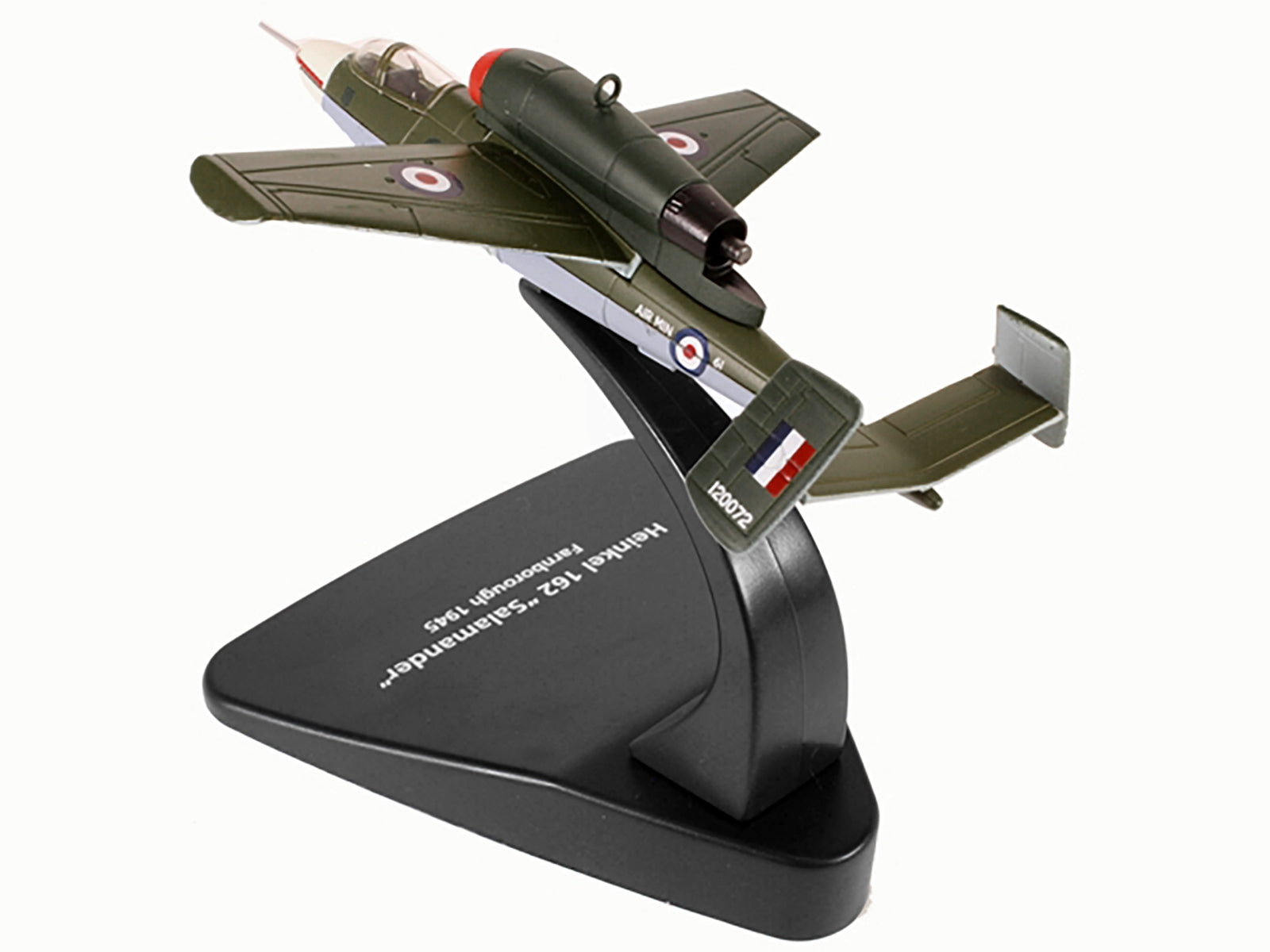 Heinkel 162 "Salamander" Jet Fighter Farnborough England (1945) "Oxford Aviation" Series 1/72 Diecast Model Airplane by Oxford Diecast - Minihomy