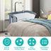 Height Adjustable Baby Side Crib  with Music Box & Toys-Dark Gray - Color: Dark Gray - Minihomy
