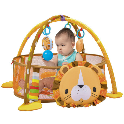 4-in-1 Baby Play Gym with Soft Padding Mat and Arch Design - Minihomy