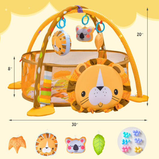 4-in-1 Baby Play Gym with Soft Padding Mat and Arch Design - Minihomy