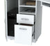 59" White Mirrored Computer Desk With Two Drawers - Minihomy