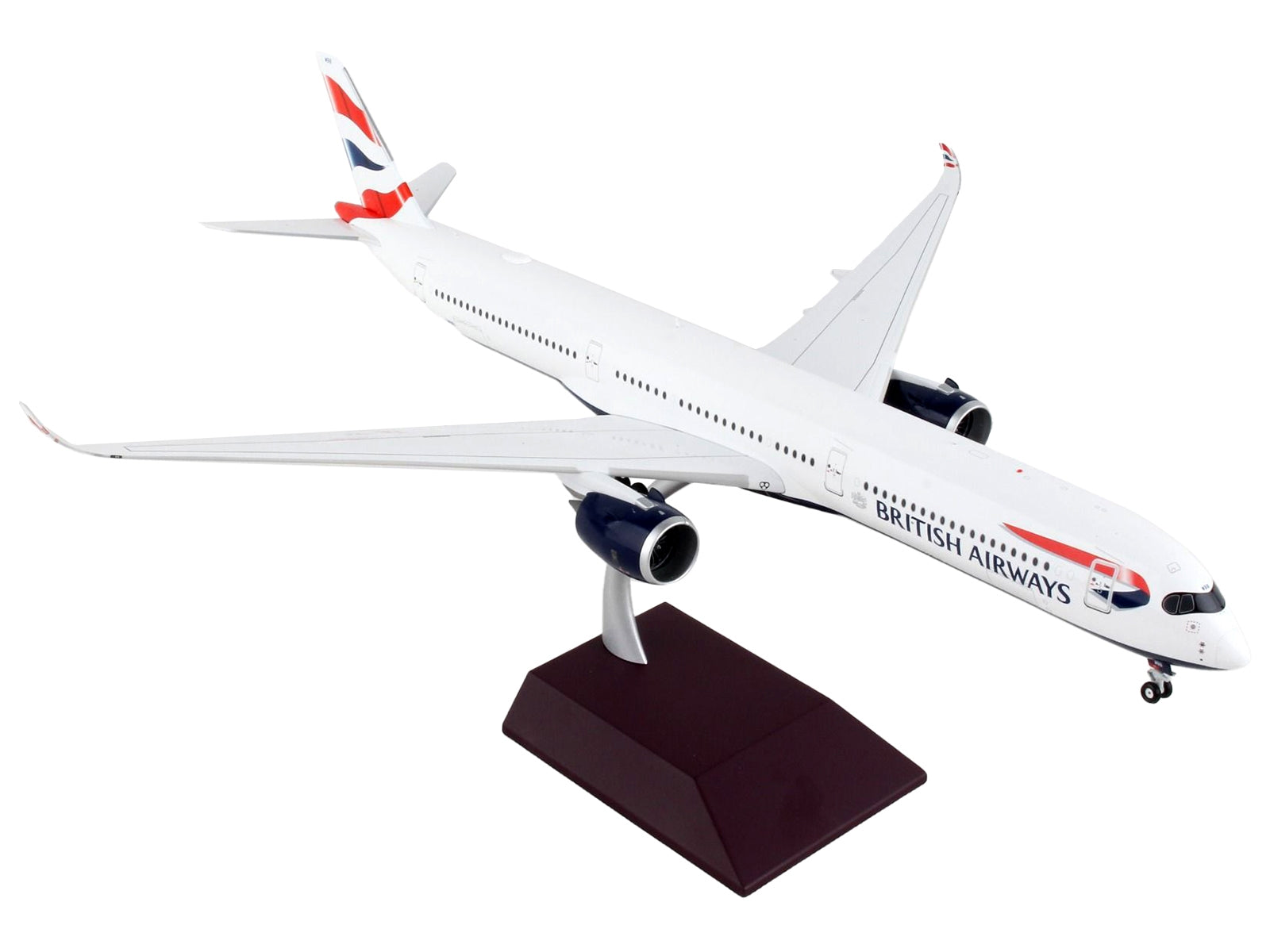 Airbus A350-1000 Commercial Aircraft "British Airways" White with Tail Stripes "Gemini 200" Series 1/200 Diecast Model Airplane by GeminiJets - Minihomy