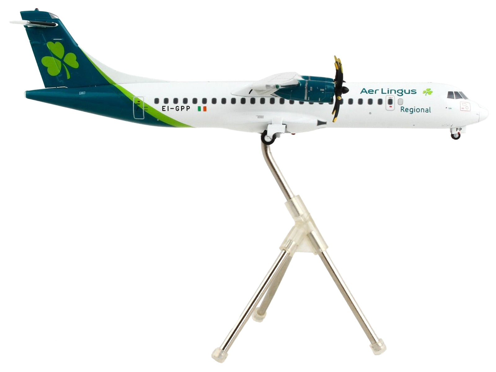 ATR 72-600 Commercial Aircraft "Aer Lingus" White with Teal Tail "Gemini 200" Series 1/200 Diecast Model Airplane by GeminiJets - Minihomy