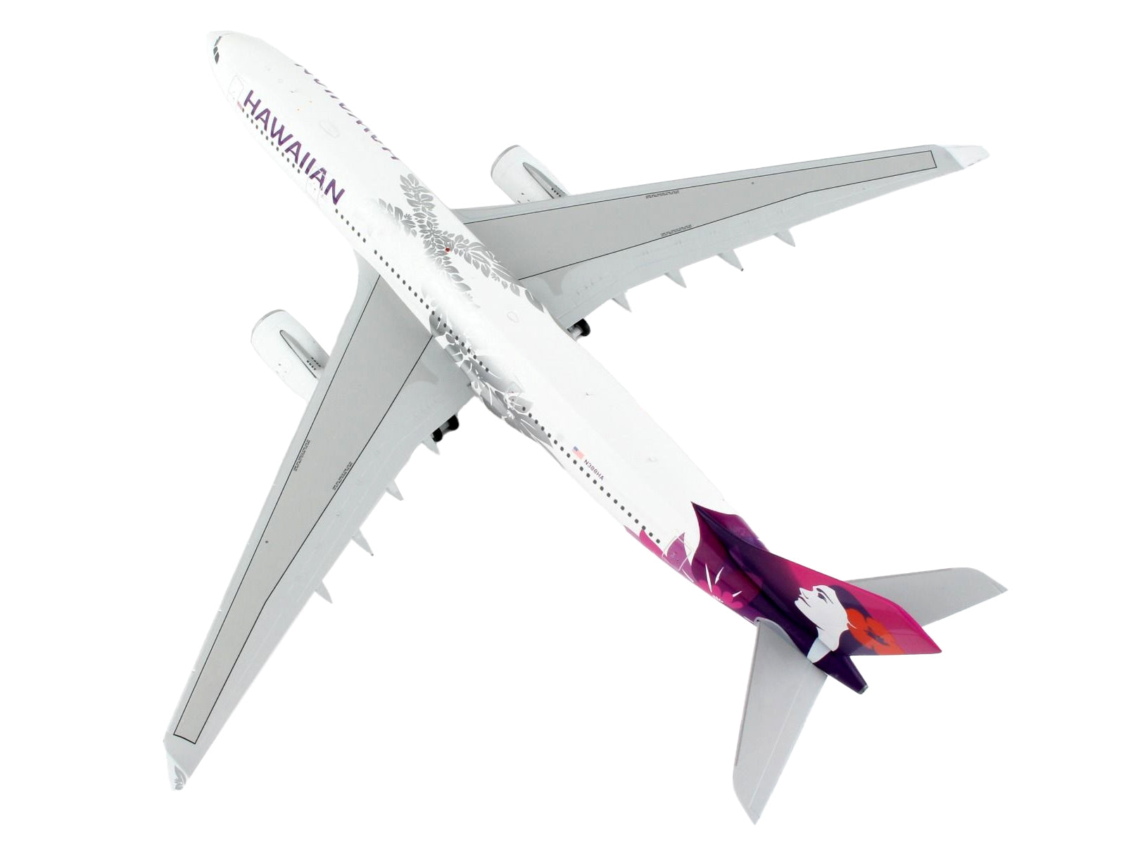 Airbus A330-200 Commercial Aircraft "Hawaiian Airlines" White with Purple Tail "Gemini 200" Series 1/200 Diecast Model Airplane by GeminiJets - Minihomy