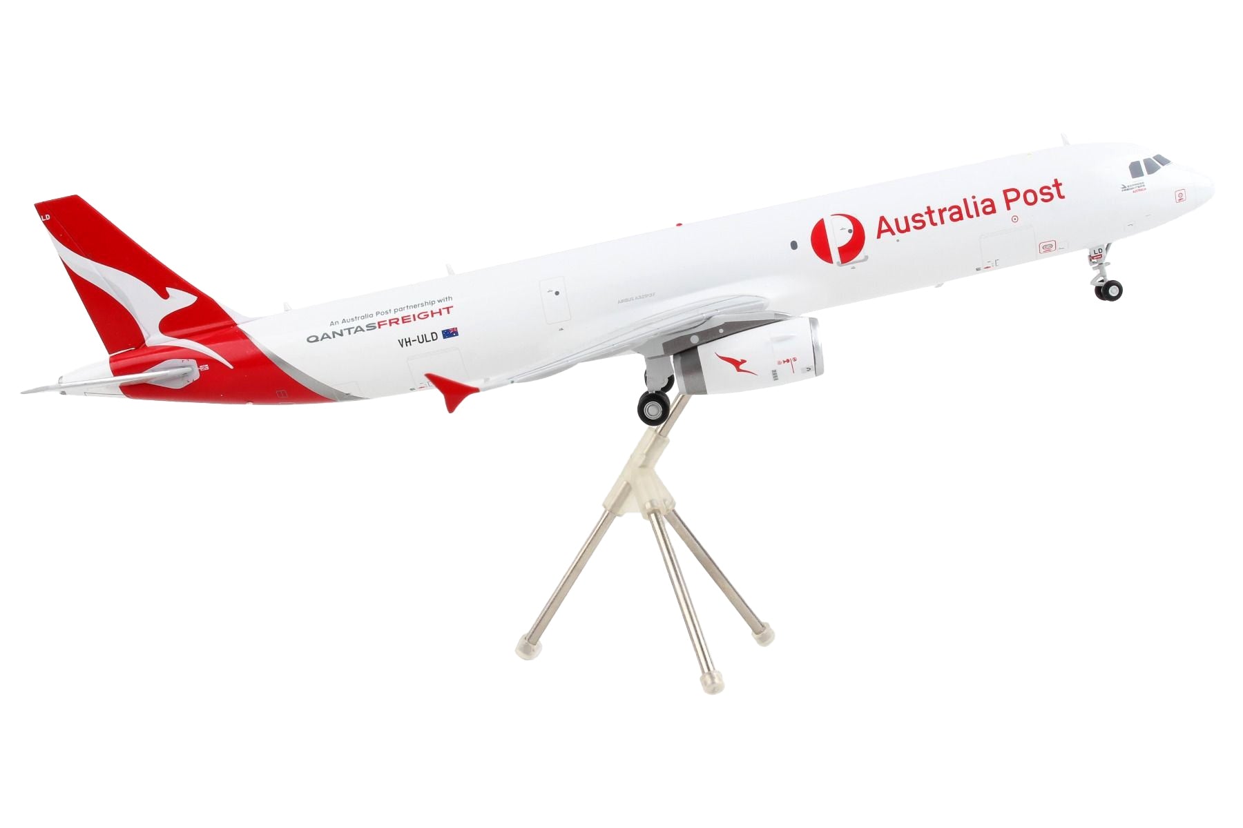 Airbus A321P2F Commercial Aircraft "Qantas Freight - Australia Post" White with Red Tail - Minihomy
