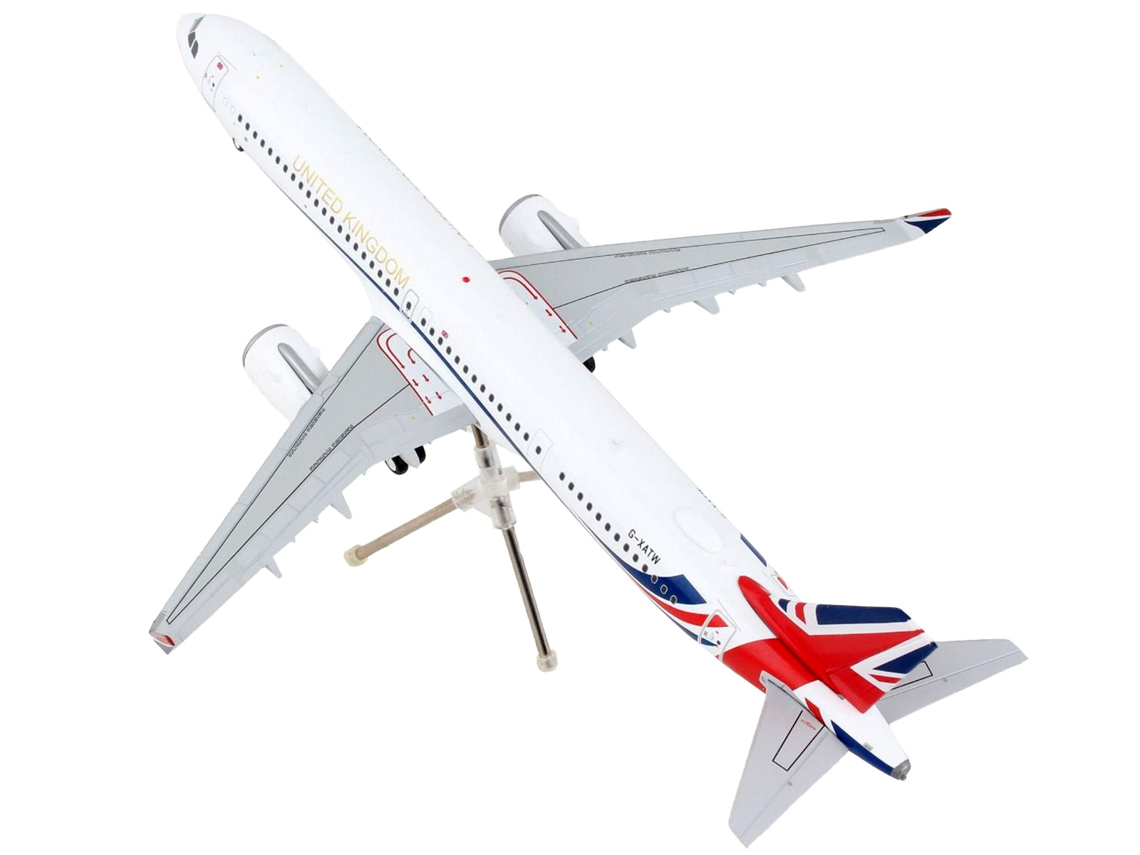 Airbus A321neo Commercial Aircraft "British Royal Air Force" White with United Kingdom Flag Graphics - Minihomy