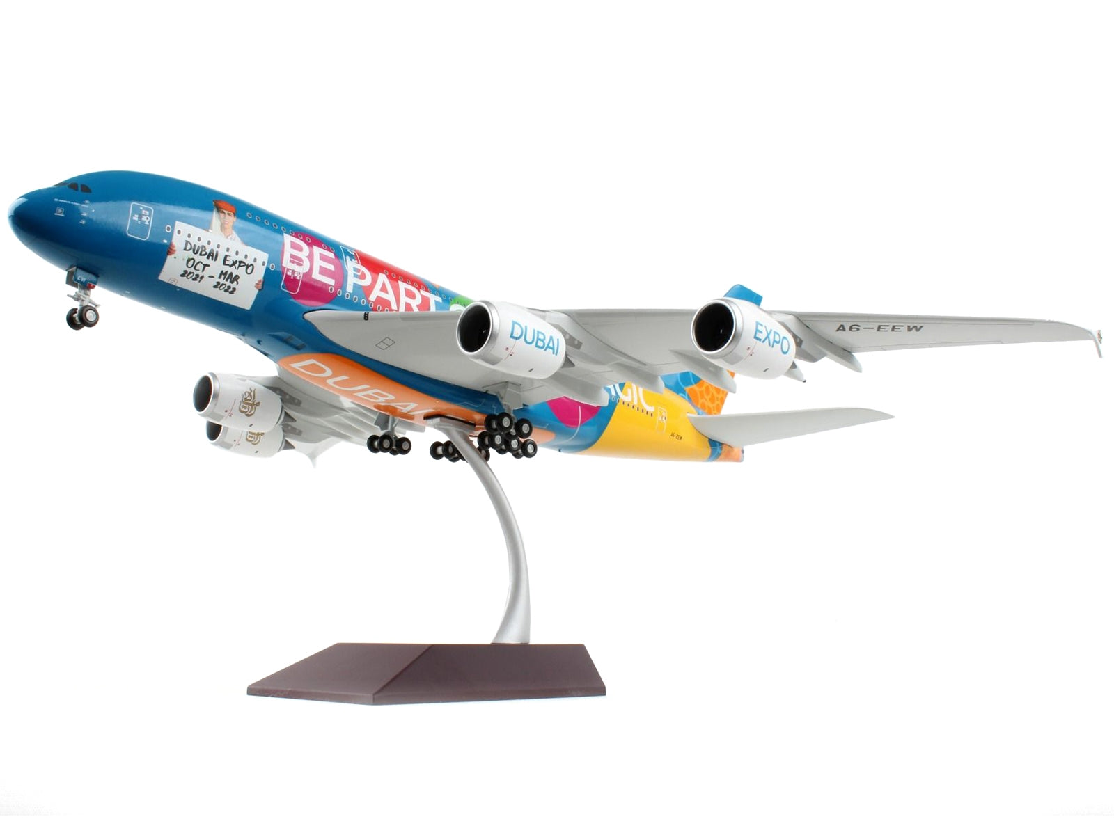 Airbus A380-800 Commercial Aircraft "Emirates Airlines - Dubai Expo" "Gemini 200" Series 1/200 Diecast Model Airplane by GeminiJets - Minihomy