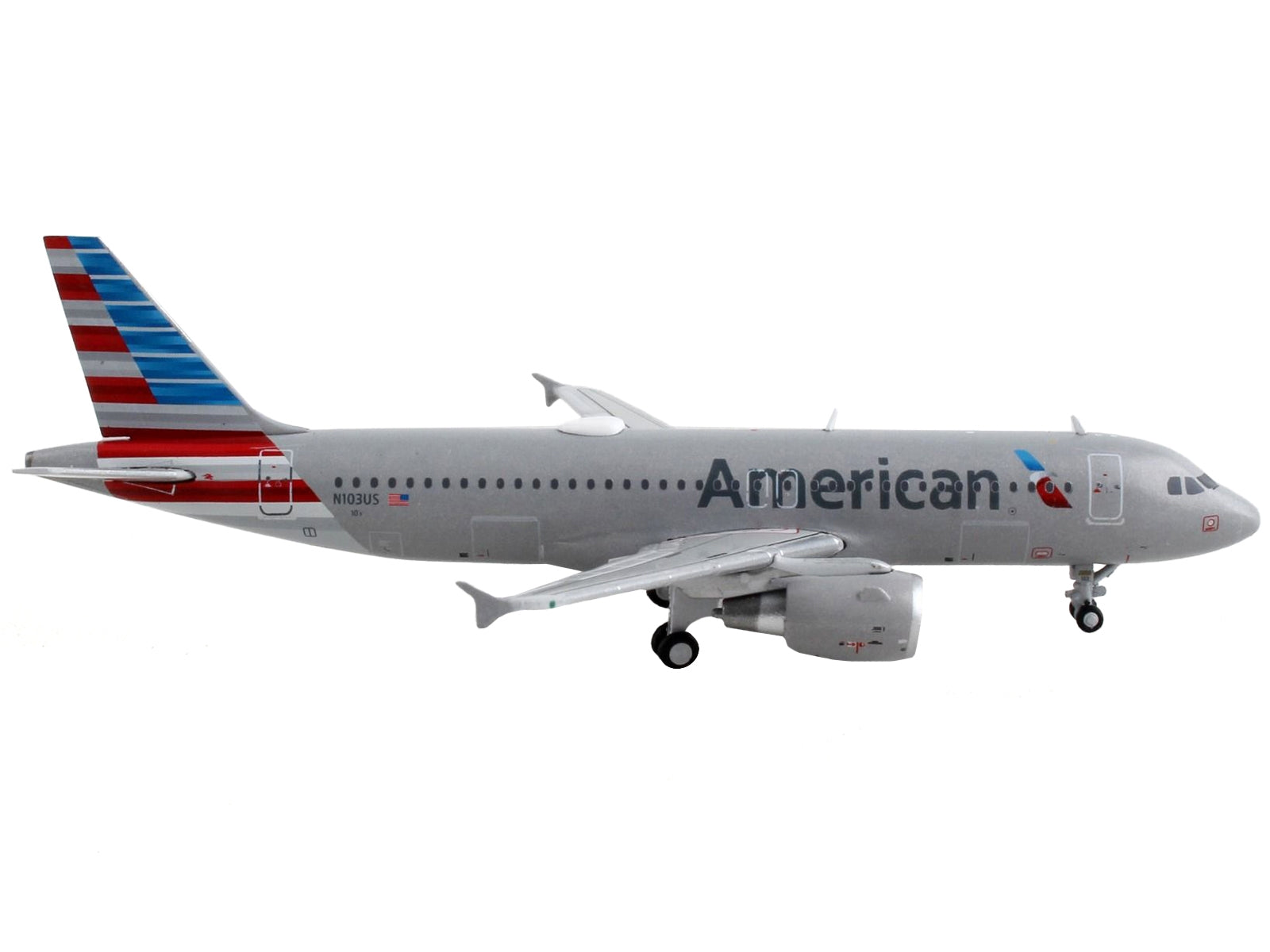 Airbus A320 Commercial Aircraft "American Airlines" Gray 1/400 Diecast Model Airplane by GeminiJets - Minihomy