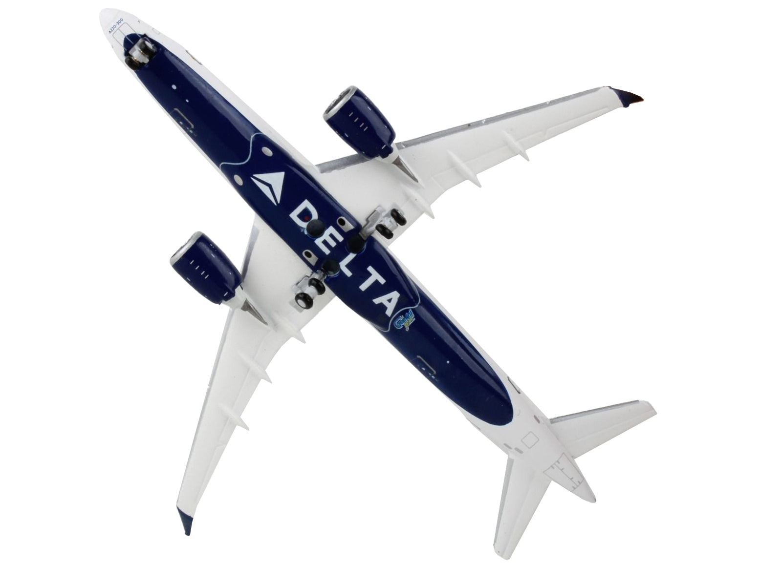 Airbus A220-300 Commercial Aircraft "Delta Airlines" White with Blue and Red Tail 1/400 Diecast Model Airplane by GeminiJets - Minihomy