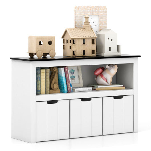 Kids Toy Storage Organizer with Blackboard Top-3-Drawer - Minihomy