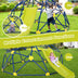 Kids Climbing Dome with Slide and Fabric Cushion for Garden Yard-Blue - Color: Multicolor - Minihomy