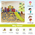 Kids Climbing Dome with Slide and Fabric Cushion for Garden Yard-Blue - Color: Multicolor - Minihomy