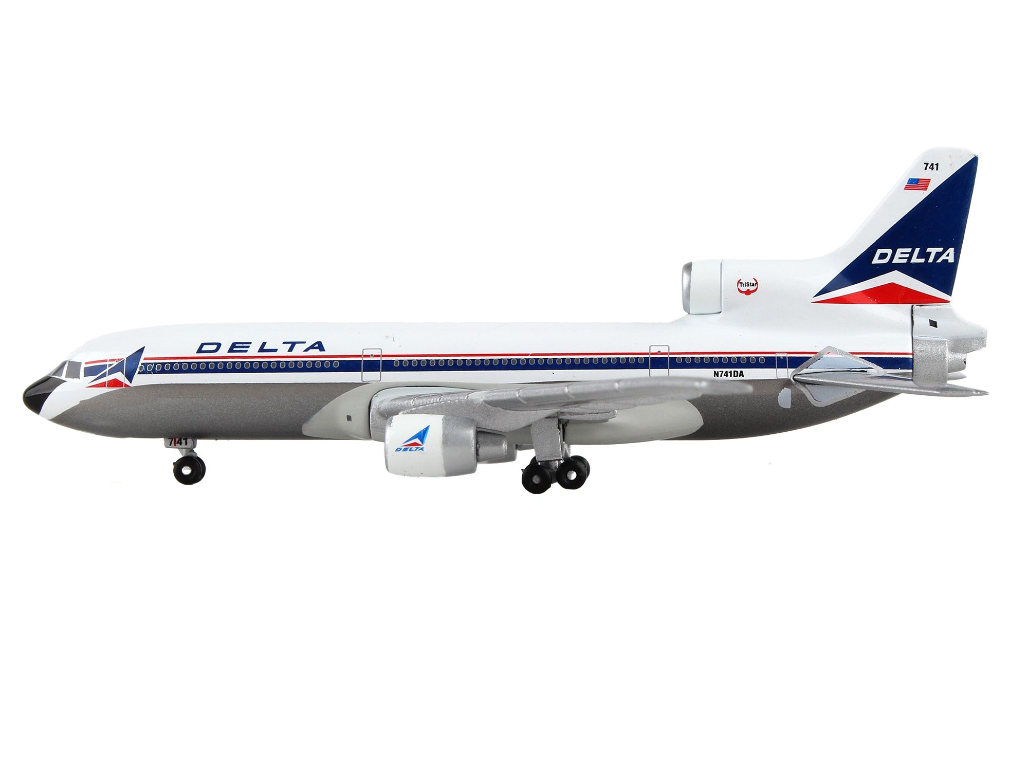 Lockheed L-1011 TriStar Commercial Aircraft "Delta Airlines" 1/500 Diecast Model Airplane by Postage Stamp - Minihomy