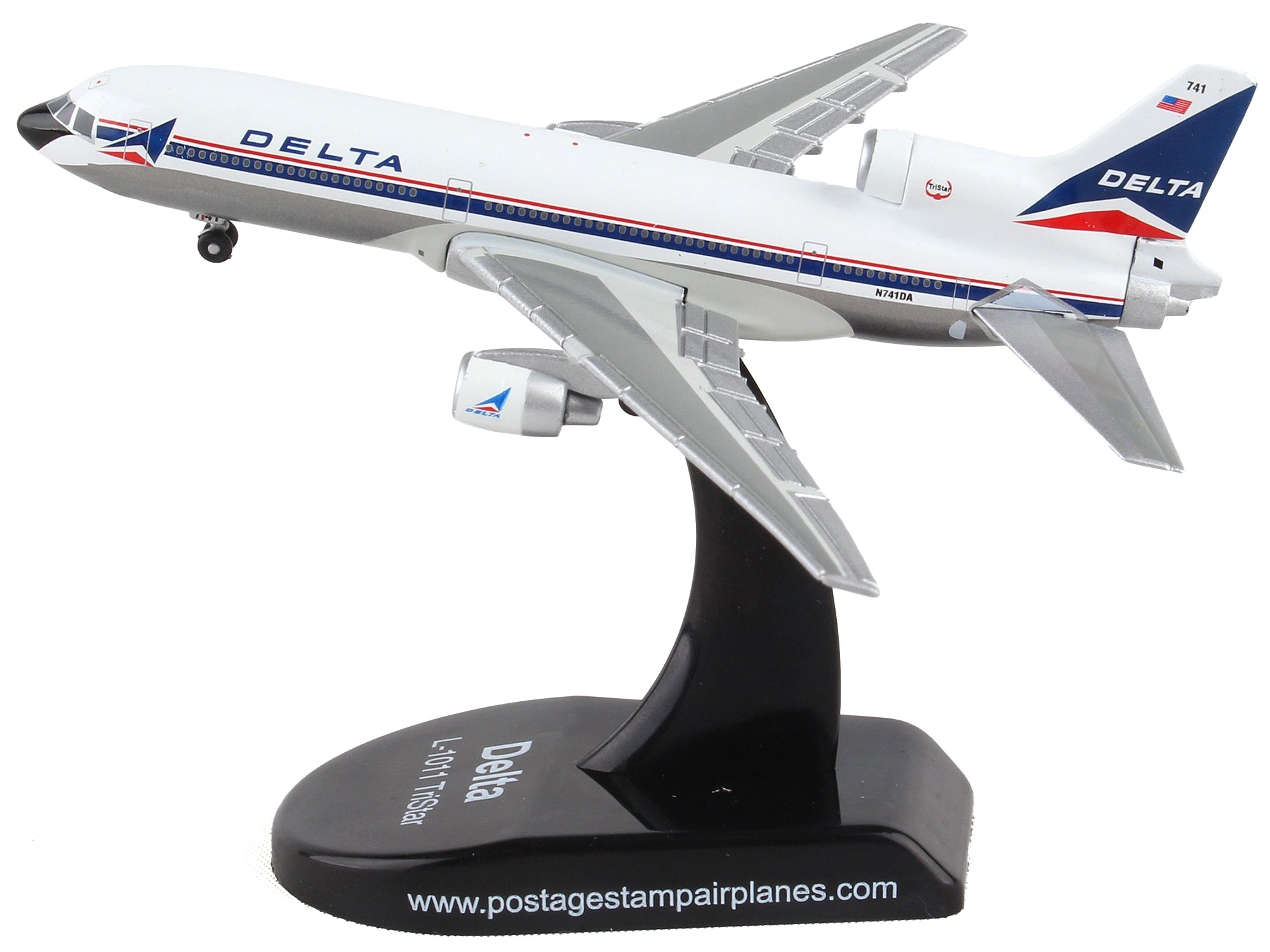 Lockheed L-1011 TriStar Commercial Aircraft "Delta Airlines" 1/500 Diecast Model Airplane by Postage Stamp - Minihomy