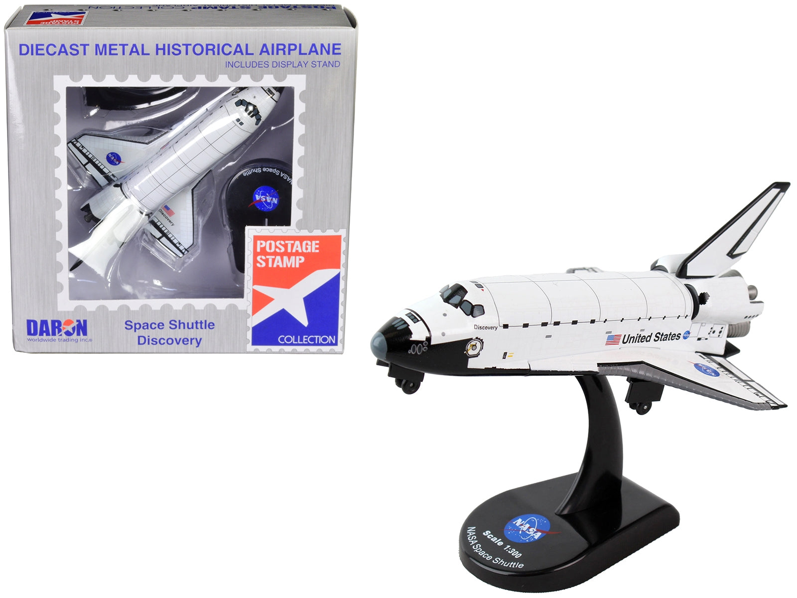 NASA Space Shuttle "Discovery" (OV-103) "United States" 1/300 Diecast Model by Postage Stamp - Minihomy