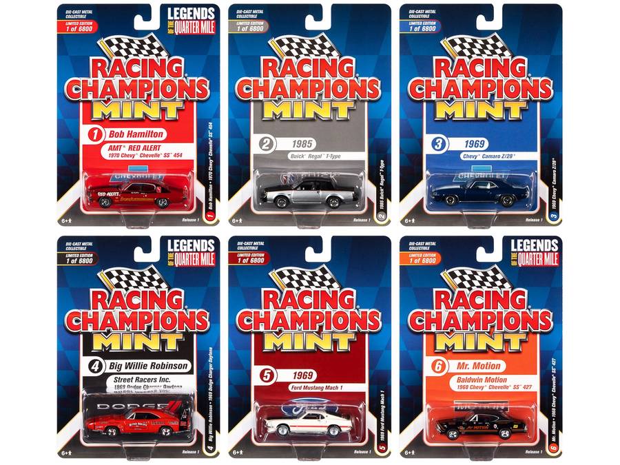 "Racing Champions Mint 2022" Set of 6 Cars Release 1 1/64 Diecast Model Cars by Racing Champions - Minihomy