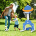 3 in 1 Kids Basketball Hoop Set with Balls-Blue - Color: Blue - Minihomy