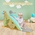 4-in-1 Toddler Slide and Rocking Horse Playset with Basketball Hoop-Blue - Color: Blue - Minihomy