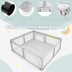 Large Infant Baby Playpen Safety Play Center Yard with 50 Ocean Balls-Gray - Color: Gray - Minihomy