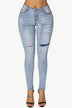 Acid Wash Ripped Skinny Jeans - Minihomy