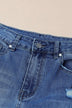 Distressed Frayed Hem Flare Jeans - Minihomy
