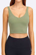 Deep V-Neck Crop Sports Bra - Minihomy