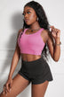 Cutout Racerback Sports Bra - Minihomy